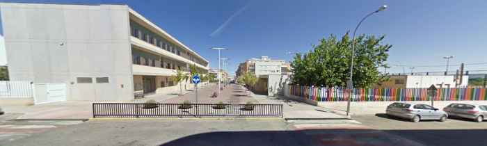 Panorámica edificios de Primaria y de Infantil - CEIP "El Paseo" Caudete (Albacete)